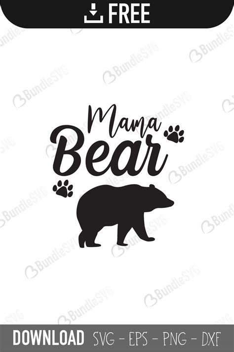 Mama Bear SVG Cut Files Free Download | BundleSVG