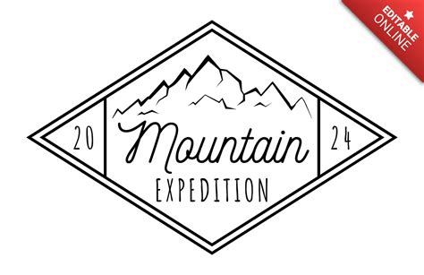 Mountain Expedition Badge Template Design | Free Design Template