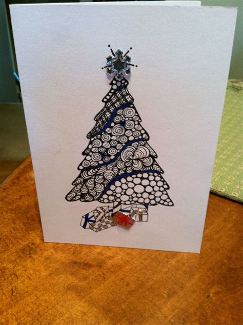 Christmas card 2013 | Christmas card design, Christmas doodles, Zentangle patterns