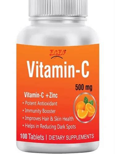 Vitamin C With Zinc -Antioxidant immunity(500mg), 100 at Rs 250/bottle ...