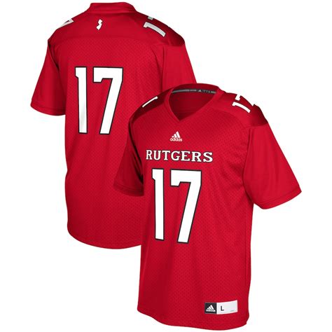 #17 Rutgers Scarlet Knights adidas Chase Football Jersey – Red