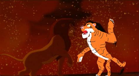 Simba vs. Shere Khan by SteveIrwinFan96 on DeviantArt