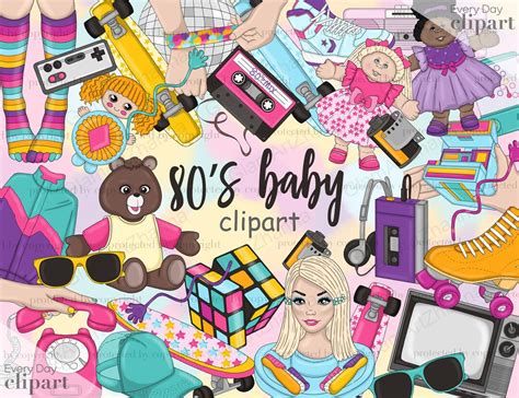 80s Clipart, 90s Clipart, Retro Clip Art Collection, Nostalgia Clipart ...