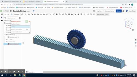 Rack & Pinion Animation Onshape PLTW - YouTube