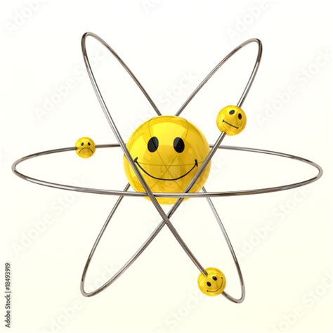 smiley- model of atom Stock-Illustration | Adobe Stock