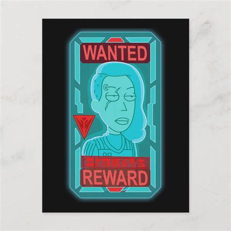 RICK AND MORTY™ | Space Beth Wanted Poster Invitation Postcard | Zazzle