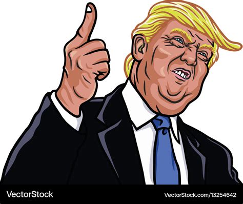 Donald trump portrait Royalty Free Vector Image