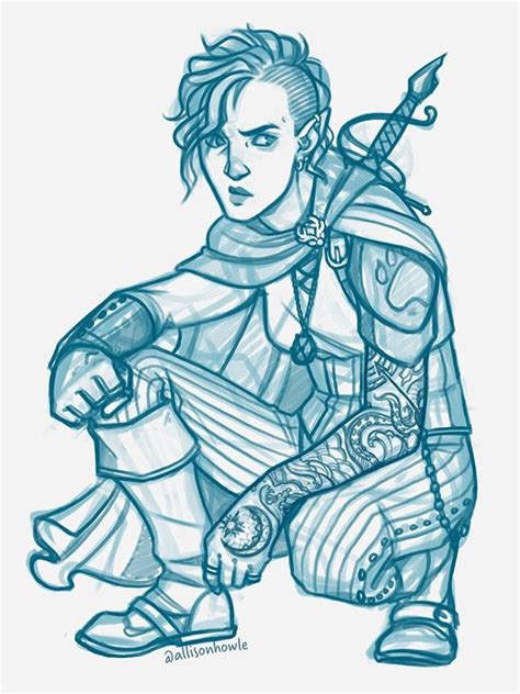 [Art] Vari Anders, the Half-Elf Bard/Swashbuckler : DnD | Character sketches, Character sketch ...