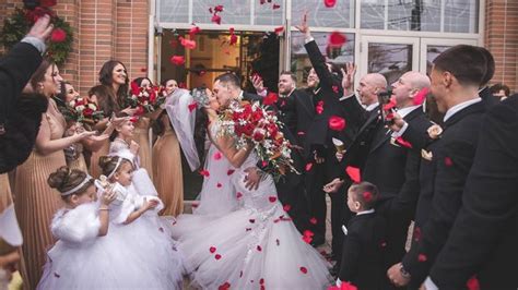 Red rose petals thrown outside the ceremony....stunning! | Red rose ...