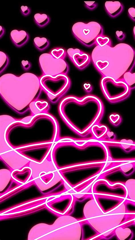 Pink Hearts... By Artist Unknown... Heart Iphone Wallpaper, Iphone Background Wallpaper ...