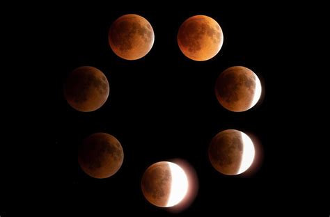 Lunar Eclipse Timelapse Composite Round 11554177 Stock Photo at Vecteezy