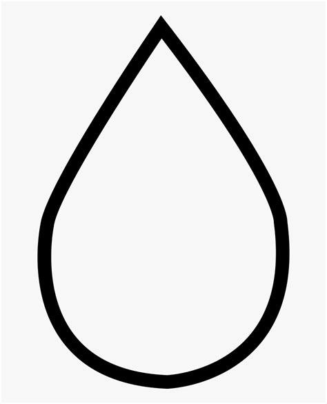 Drip - Water Drop Outline Vector, HD Png Download - kindpng