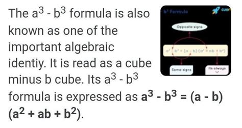 What is the derivation of formula a cube minus b cube? - Brainly.in