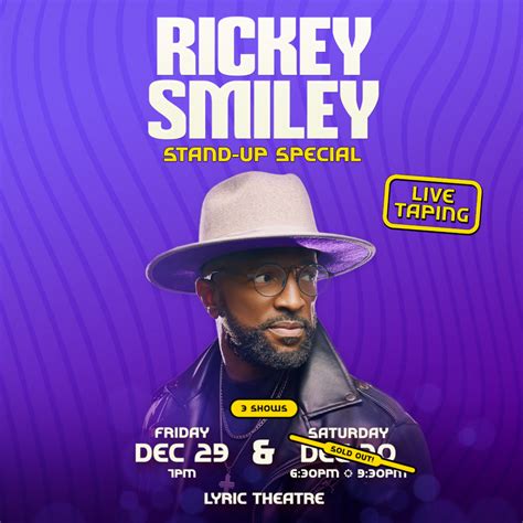 Rickey Smiley Stand-Up Special: Live Taping – The Lyric Theatre