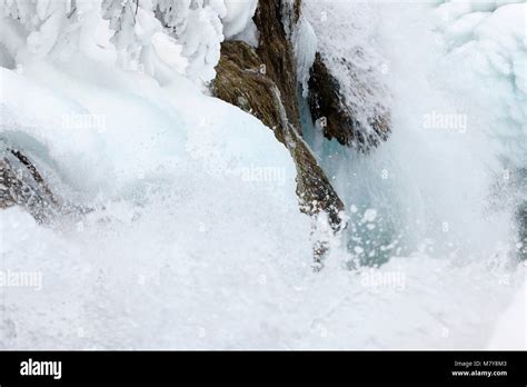 Frozen waterfalls during winter in Plitvice National Park, Croatia Stock Photo - Alamy