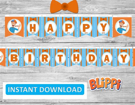 Blippi Banner Happy Birthday in 2020 | 2nd birthday party for boys ...