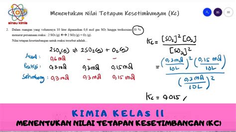 Menghitung Reaksi Kesetimbangan Dengan Tetapan Kc - Riset