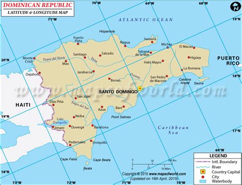 Dominican Republic Latitude and Longitude Map