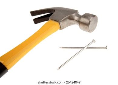 Hammer Nails On White Stock Photo 26424049 | Shutterstock