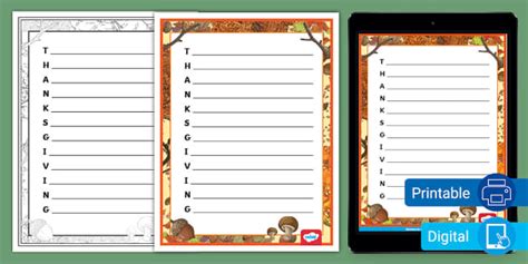 Thanksgiving Acrostic Poem Template (teacher made) - Twinkl