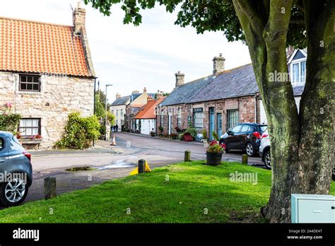 Lindisfarne village centre hi-res stock photography and images - Alamy