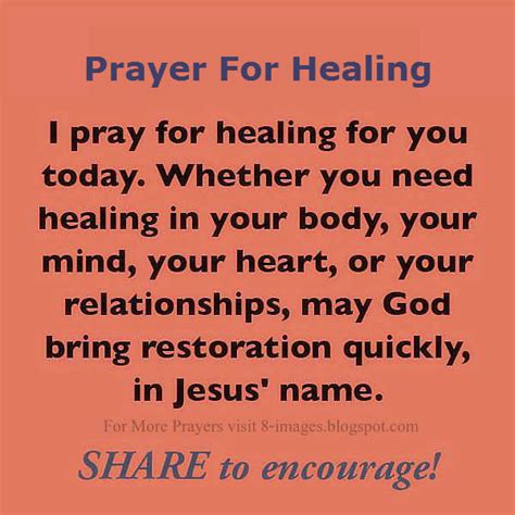 Prayer For Healing | I Pray for healing for you today. Whether you need healing in your body ...