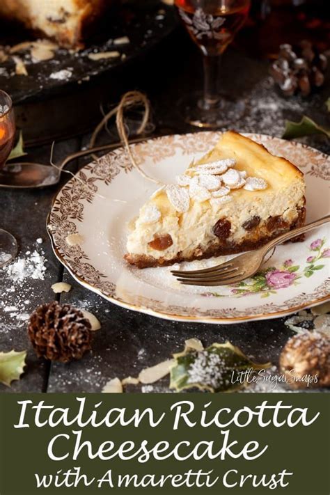 Italian Ricotta Cheesecake with Amaretto Soaked Raisins - Littlesugarsnaps | Recipes, Gluten ...