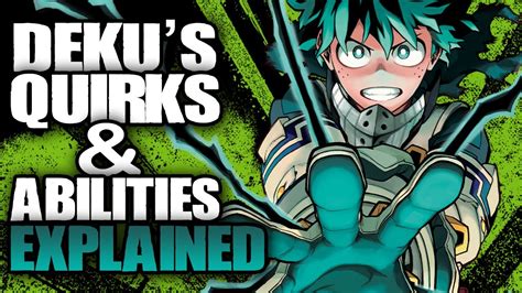 Deku's Quirks & Abilities Explained / My Hero Academia - YouTube