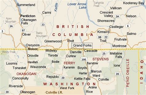 Grand Forks, British Columbia Area Map & More