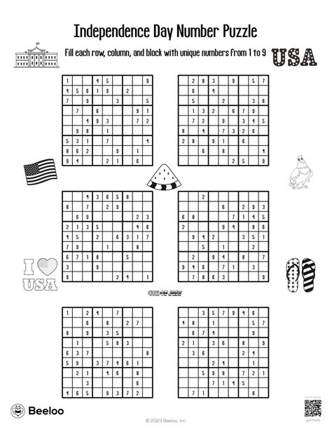 Independence Day Number Puzzle • Beeloo Printable Crafts and Activities for Kids