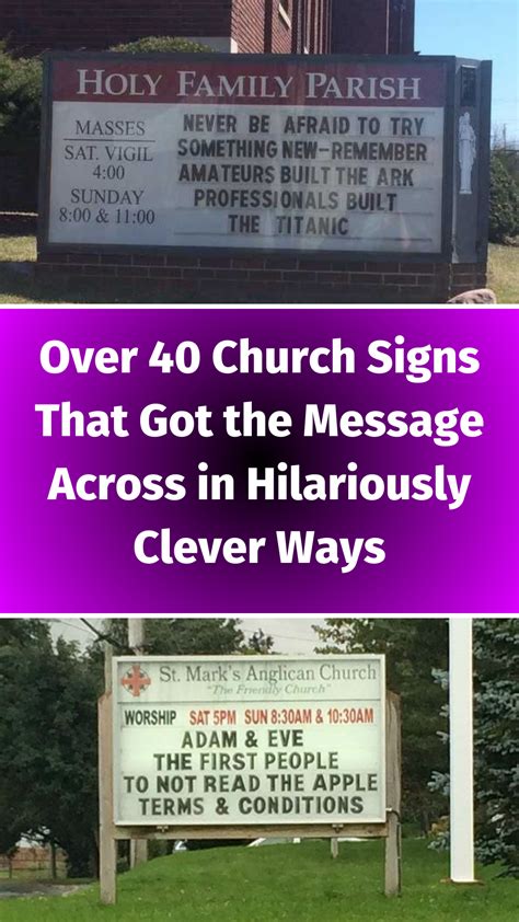 Over 40 church signs that got the message across in hilario – Artofit