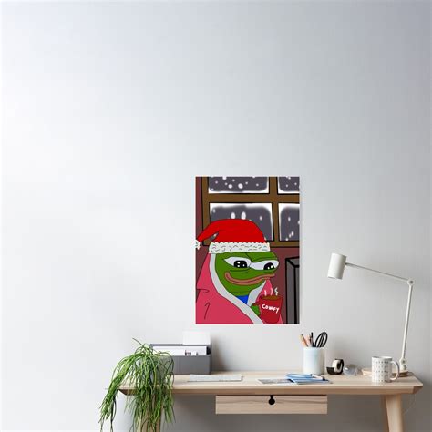 "Rare Pepe Comfy Cozy Christmas " Poster by Slav-Art | Redbubble