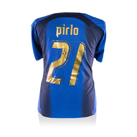 Andrea Pirlo signed Italy shirt 2006 World Cup - GOAT authentic