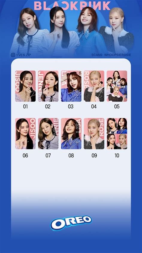 BLACKPINK x OREO PHOTOCARD TEMPLATE trong 2023 | Black pink, Oreo, Ảnh nhóm