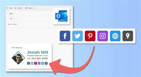 How to Add Social Icons to Your Outlook Email Signature - Gimmio