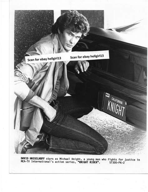 DAVID HASSELHOFF KNIGHT RIDER #9 ORIGINAL VINTAGE glossy b&w movie ...