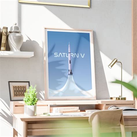 Saturn V Poster, NASA Rocket Wall Art, Digital Download, Apollo 11 ...