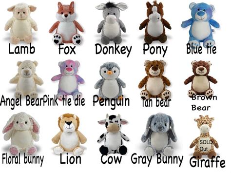 Personalized Stuffed Animal Name Only Stuffed Animal Animal - Etsy