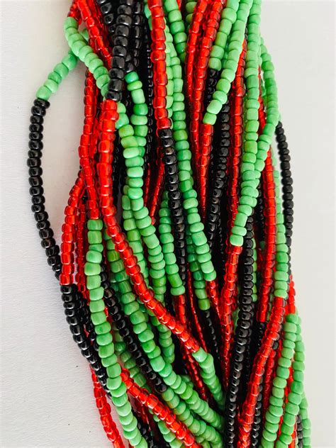 Waist Bead, African colors, waist bead, Multicolor Waistbead, Tummy beads, Seed Beads, Ghana ...