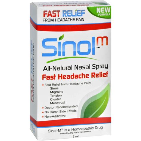 Sinol Headache Relief Nasal Spray - 15 Fl Oz | Headache treatment ...