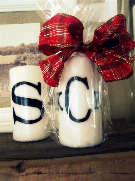 Monogrammed Candles - The Wicker House