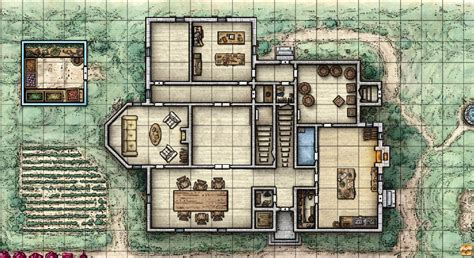 Two Story House Dnd House Map - Draw-level