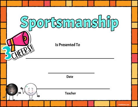 Free, Fast Student Award Generator | Sportsmanship Award