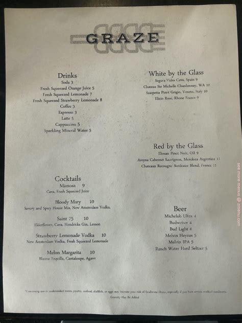 Online Menu of Graze Restaurant, Thayne, Wyoming, 83127 - Zmenu