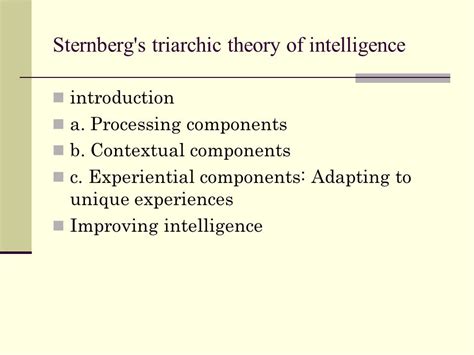 😍 Triarchic theory of intelligence examples. Triarchic Theory of ...