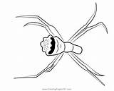 Hanging Spidy Coloring Page For Kids  Free Spiders Printable sketch template