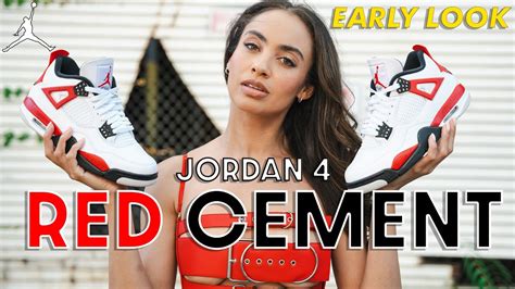 The SHOCK DROP HAPPENED! Jordan 4 RED CEMENT Official Early Look Review ...