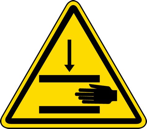 Pinch Point / Hand Crush Warning Label J6529 - by SafetySign.com