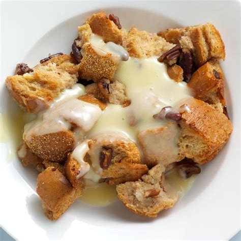 Pecan Bread Pudding with Rum Custard Sauce Recipe: How to Make It