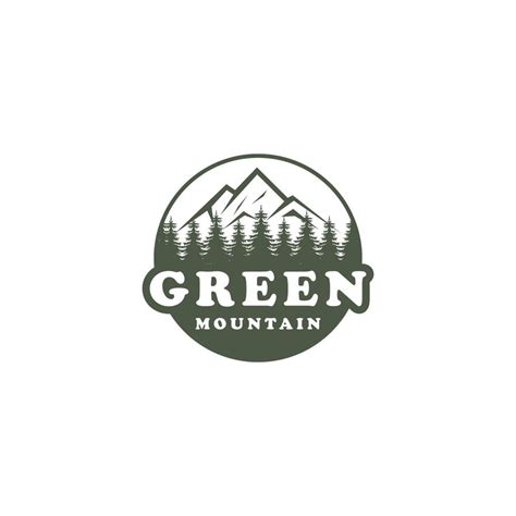 green mountain logo template in white background 10493487 Vector Art at Vecteezy